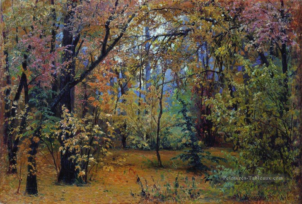 forêt d’automne 1876 paysage classique Ivan Ivanovitch Peintures à l'huile
